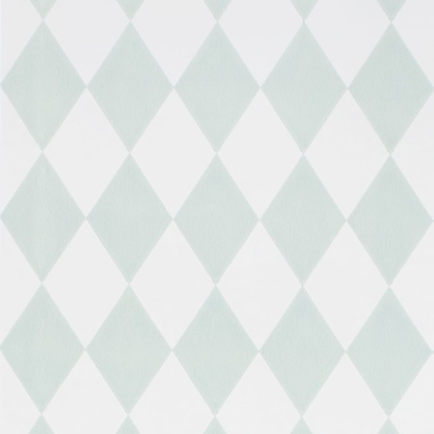 Ferm Living 149 Harlequin Mint - tapeta w miętowe romby
