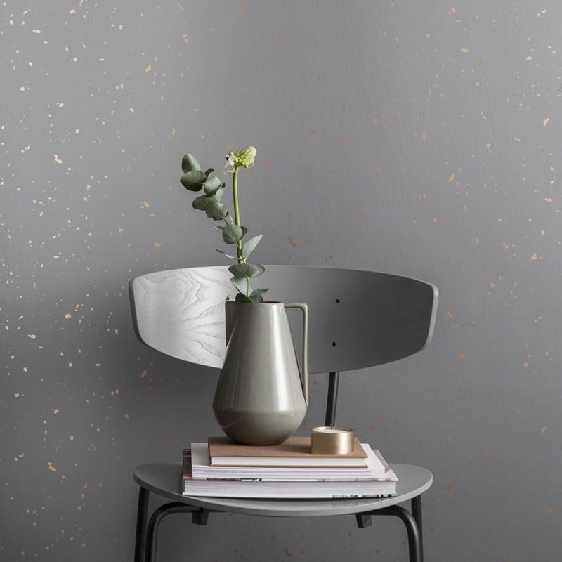 Ferm Living 174 Confetti Grey - tapeta z drobinkami złota