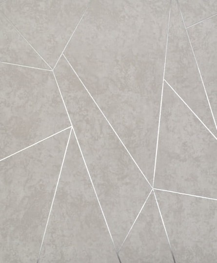 York NW3503 Antonina Vella Modern Metals Nazca Grey/Silver - tapeta w geometryczny motyw z metalicznymi akcentami