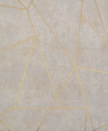 York NW3504 Antonina Vella Modern Metals Nazca Neutral/Gold - tapeta w geometryczny motyw z metalicznymi akcentami