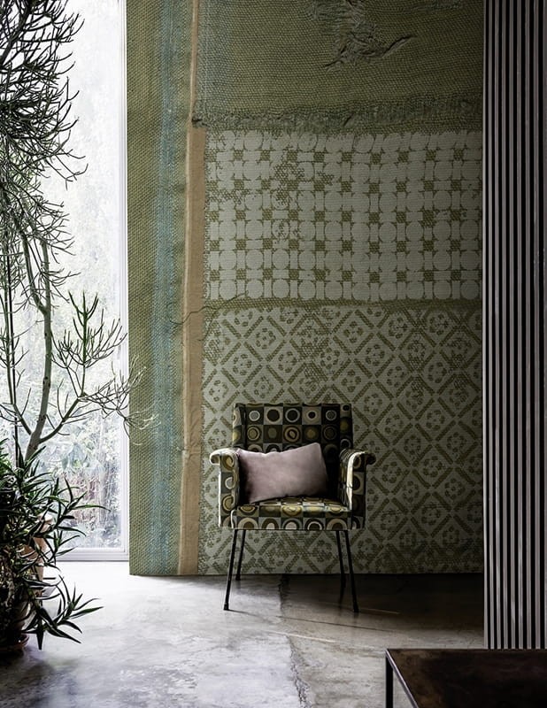 Wall & Deco 2016 Adagio WDAD1602 - mural z motywem tkaniny w geometryczne kształty