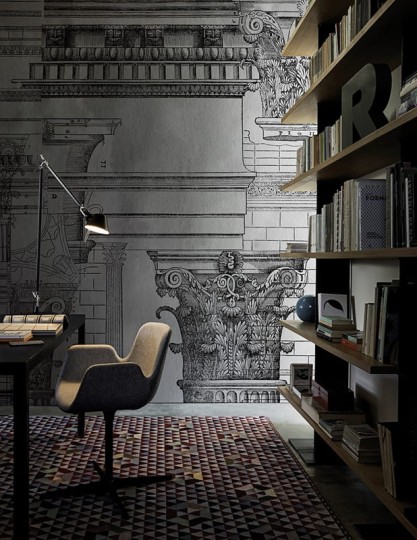 Wall & Deco 2016 Antiqua WDAN1602 - mural z motywem szkicu architektonicznego