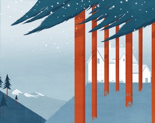 Wall & Deco 2016 Flag Forest WDFF1601 - mural z motywem drzew i gór