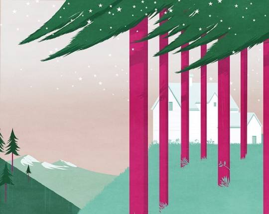 Wall & Deco 2016 Flag Forest WDFF1602 - mural z motywem drzew i gór