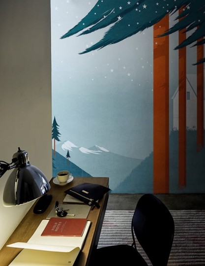 Wall & Deco 2016 Flag Forest WDFF1602 - mural z motywem drzew i gór