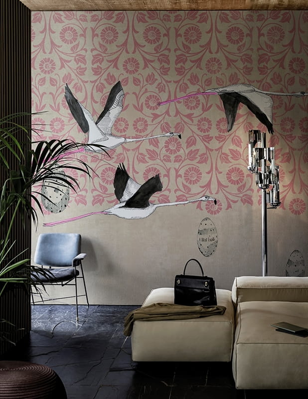 Wall & Deco 2016 Great Escape WDGE1602 - mural z motywem ornamentów i bocianów