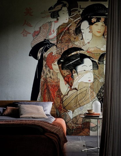 Wall & Deco 2016 Nouveau Geisha WDNO1602 - mural z motywem japońskich kobiet