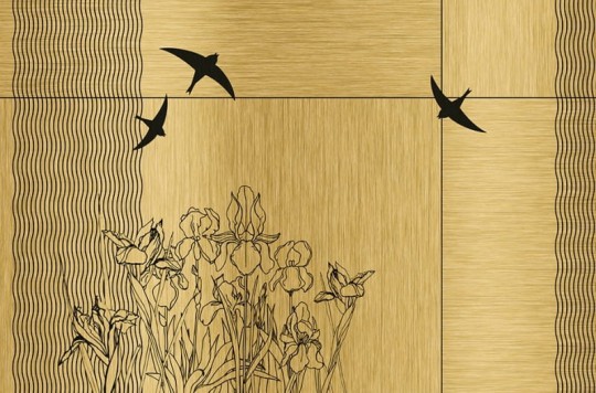 Wall & Deco 2016 Still Here WDSH1601 - mural z motywem irysów i jaskółek
