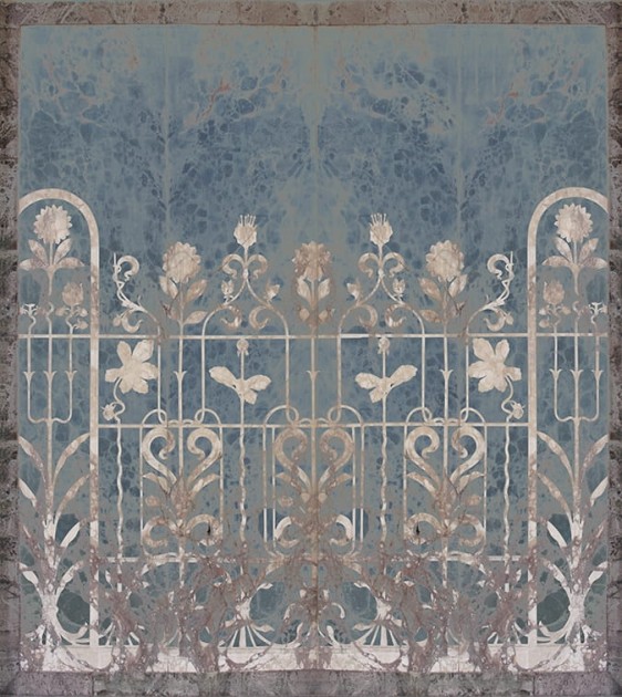 Fototapeta Wall & Deco WET SYSTEM 2019 SUNFLOWER GATE WET_SG1901