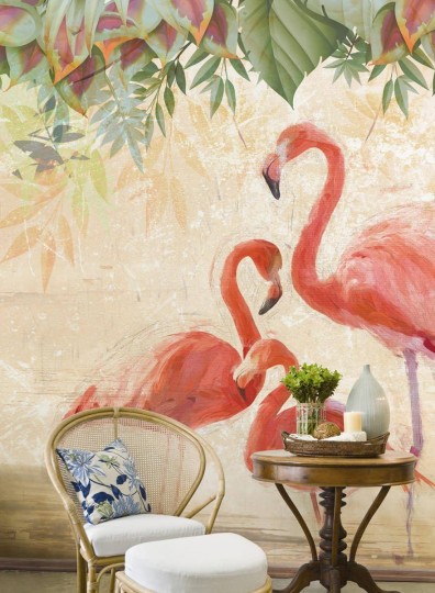 Fototapeta Wallpepper Flamingos party