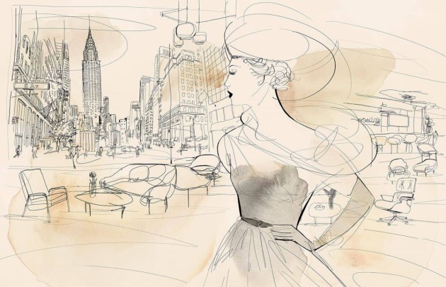 Fototapeta Wallpepper NYC interior and fashion