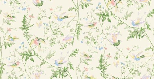 Tkanina Cole & Son The Contemporary Collection - Fabrics F111/1002 Hummingbirds 100% Jedwab