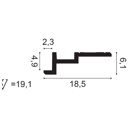 Listwa sufitowa Orac C396