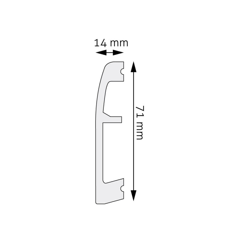 Listwa podłogowa Creativa LPC-06i w kolorze stali inox