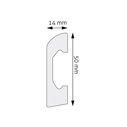 Listwa podłogowa Creativa LPC-04M biała