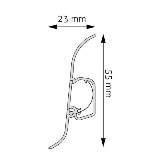 Listwa podłogowa Creativa LP55 aluminiowa
