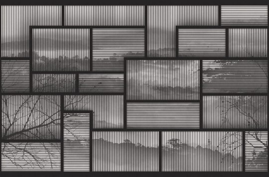 London Art 18091-01 Exclusive 18 Framed memory - mural geometryczny w pasy