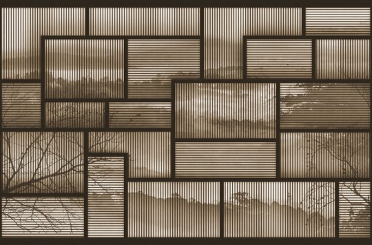 London Art 18091-02 Exclusive 18 Framed memory - mural geometryczny w pasy