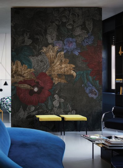 London Art 18124-01 Exclusive 18 Saphir - mural w kwiaty