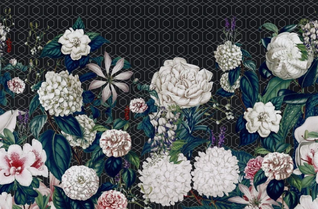 London Art 17059-02 Exclusive 17 Botanic Garden - mural w kwiaty