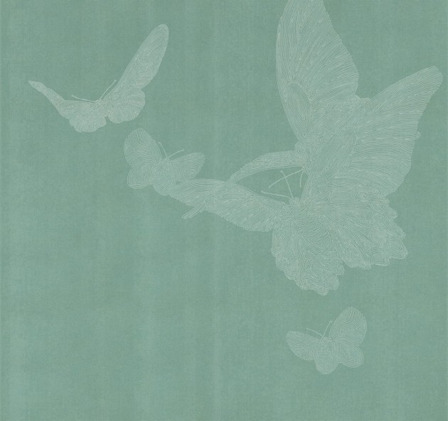 London Art 15147-01 Exclusive 15/14 Tangles Six - mural motyl