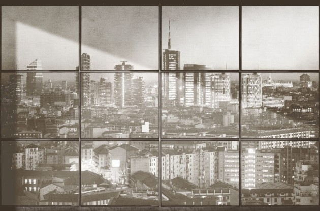 London Art 17044-04 Exclusive 17 Milano - mural z miejskim krajobrazem