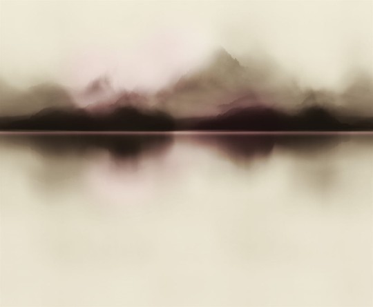 London Art 16093-02 Exclusive 16 Black Drop - mural z cieniowanym pejzażem gór