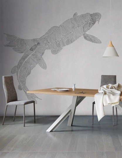 London Art 15163-01 Exclusive 15/14 Tangles Five - mural ryby