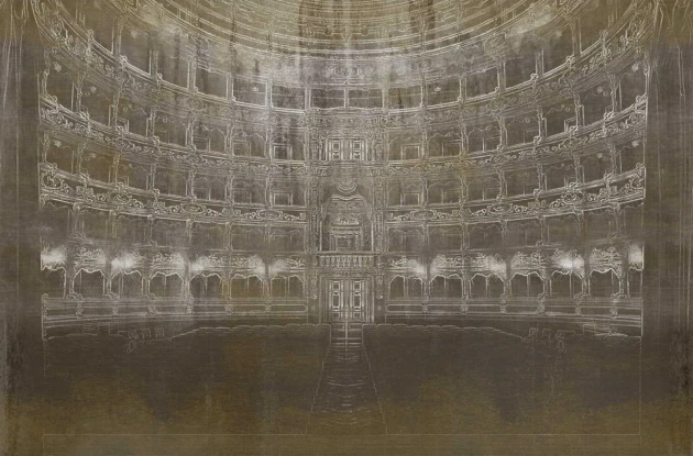 London Art 17046-02 Exclusive 17 Lirica - mural z panoramą teatru