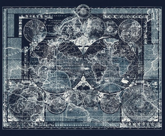 London Art 14053-01 Exclusive 15/14 Wavering Radiant - mural maps
