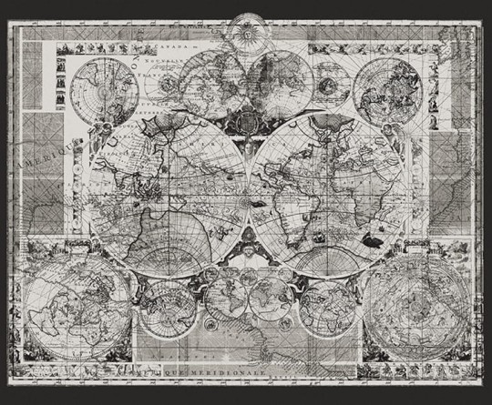 London Art 14053-02 Exclusive 15/14 Wavering Radiant - mural maps