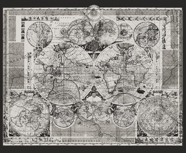 London Art 14053-02 Exclusive 15/14 Wavering Radiant - mural maps