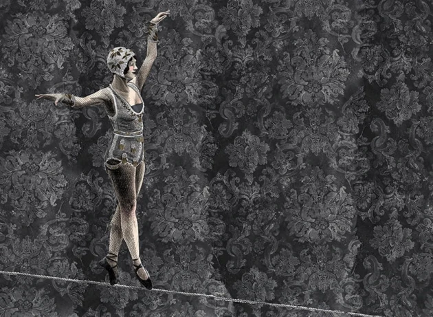London Art 14059-04 Exclusive 15/14 The circus leaves town - mural z tancerką