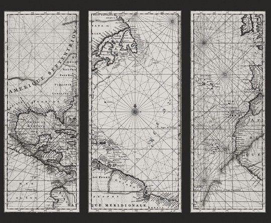 London Art 14081-02 Exclusive 15/14 Radiance - mural mapa świata