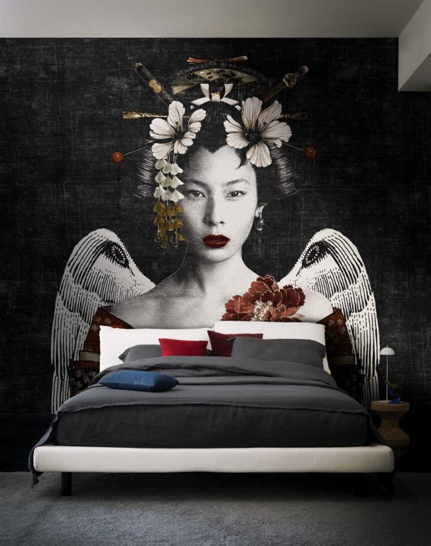 London Art 17021-01 Exclusive 17 Geisha - mural z gejszą w stylu nowoczesnym
