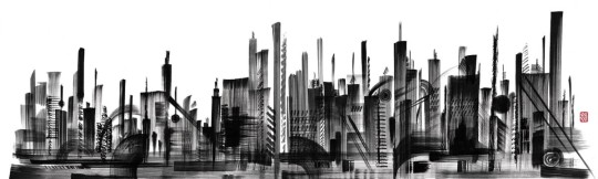 London Art 17042-01 Exclusive 17 Skyline - mural w wieżowce