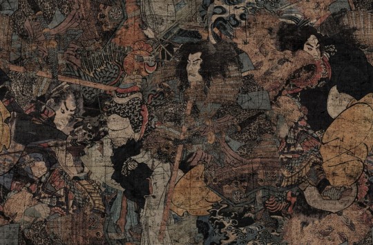 London Art 17066-02 Exclusive 17 Yakimura - mural w japońskim wojownikami