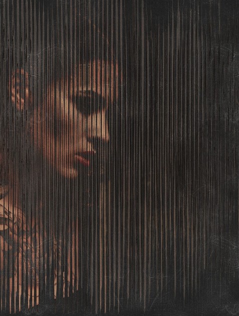 London Art 16063-01 Exclusive 16 Dark Side - mural z twarzą kobiety