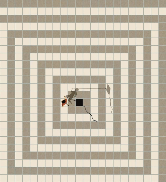 Fototapeta London Art Kite Mosaic 16021-01