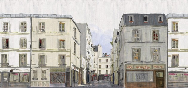 London Art 14002-03 Exclusive 15/14 Paris - mural uliczki paryskie