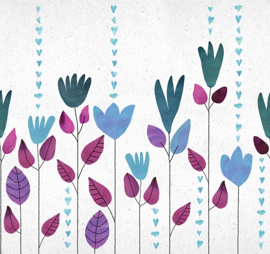 London Art 15001-02 Exclusive Kids Cheryl - mural kwiaty