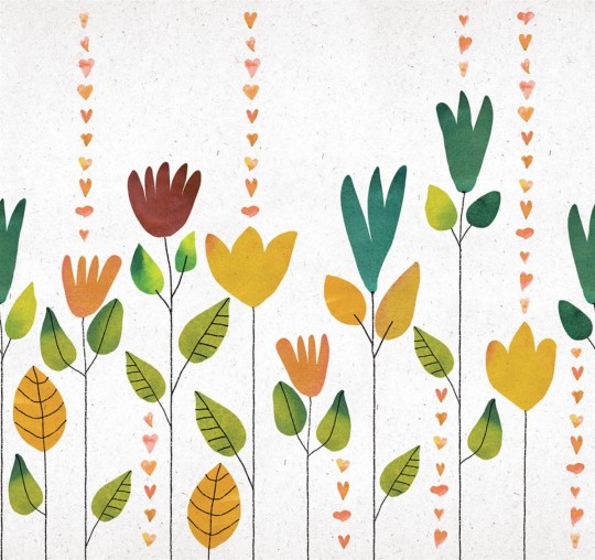 London Art 15001-03 Exclusive Kids Cheryl - mural kwiaty