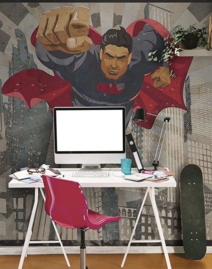 London Art 15006-02 Exclusive Kids Patrick - mural z superbohaterem