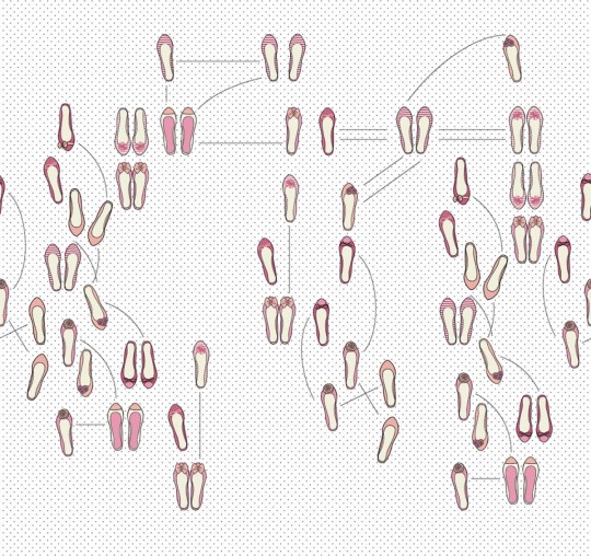 London Art 15013-01 Exclusive Kids Katie - mural z krokami do tańca