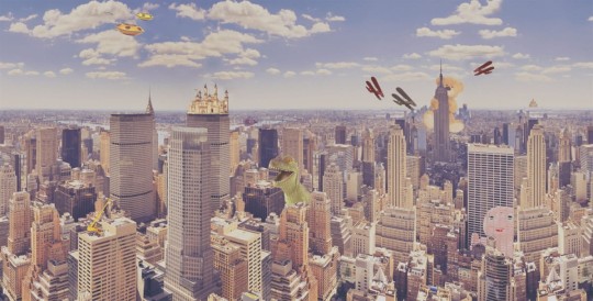 London Art 15038-01 Exclusive Kids Sky - mural miejski z dinozaurem