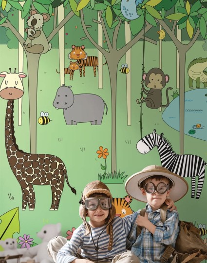 London Art 15051-01 Exclusive Kids Harry - mural świat dżungli