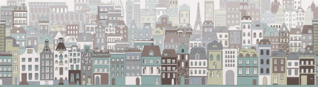 London Art 15061-01 Exclusive Kids Chelsea - mural w domki