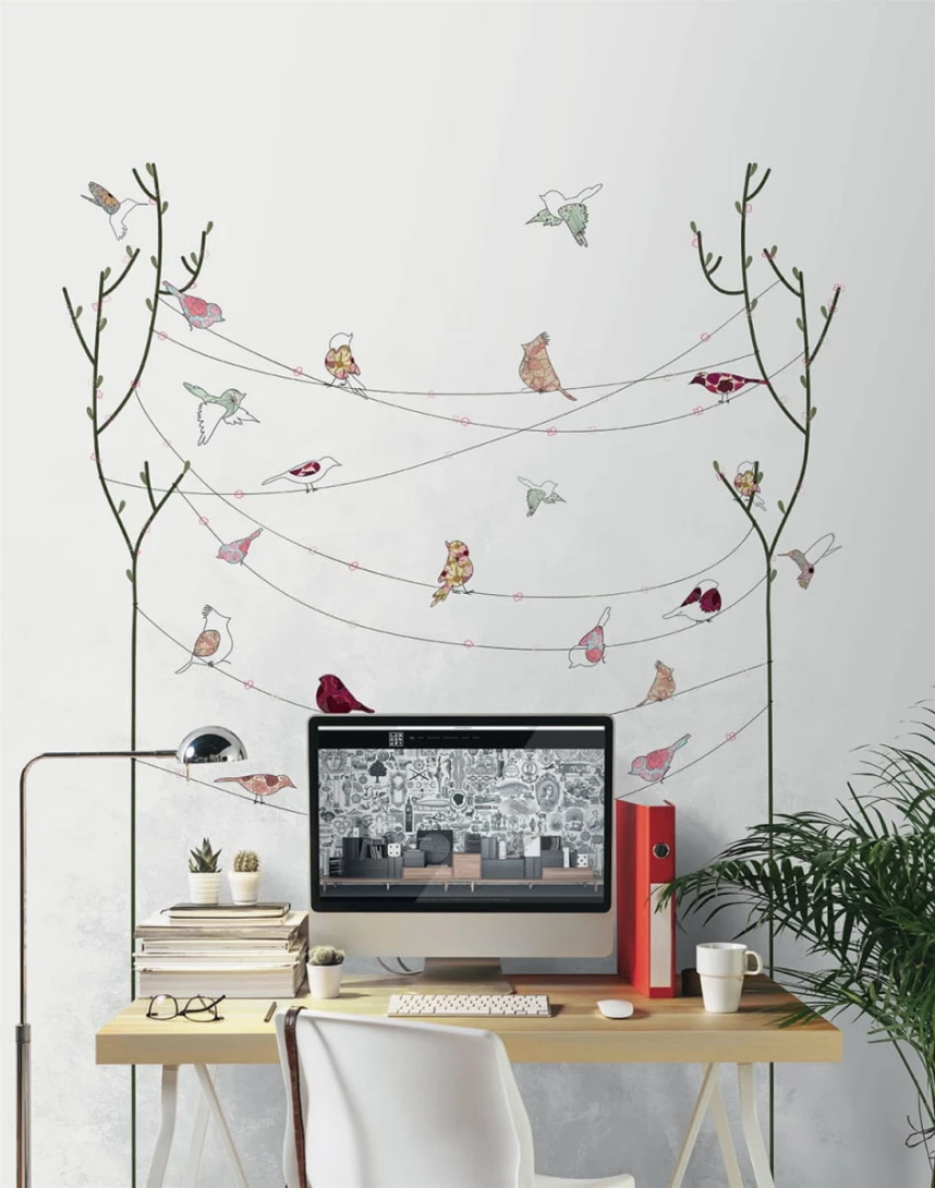 London Art 15068-02 Exclusive Kids Kirsten - mural ptaki