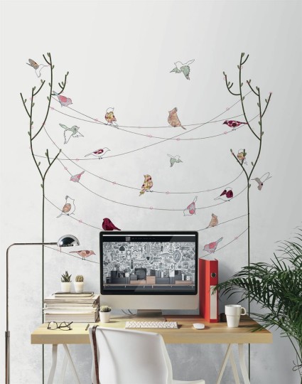 London Art 15068-02 Exclusive Kids Kirsten - mural ptaki