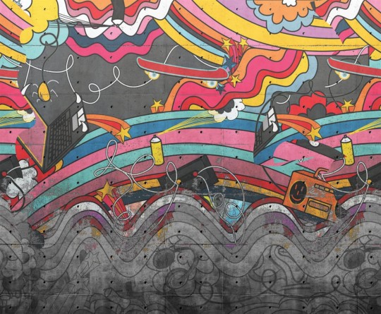 London Art 15101-02 Exclusive Kids Aaron - mural graffiti